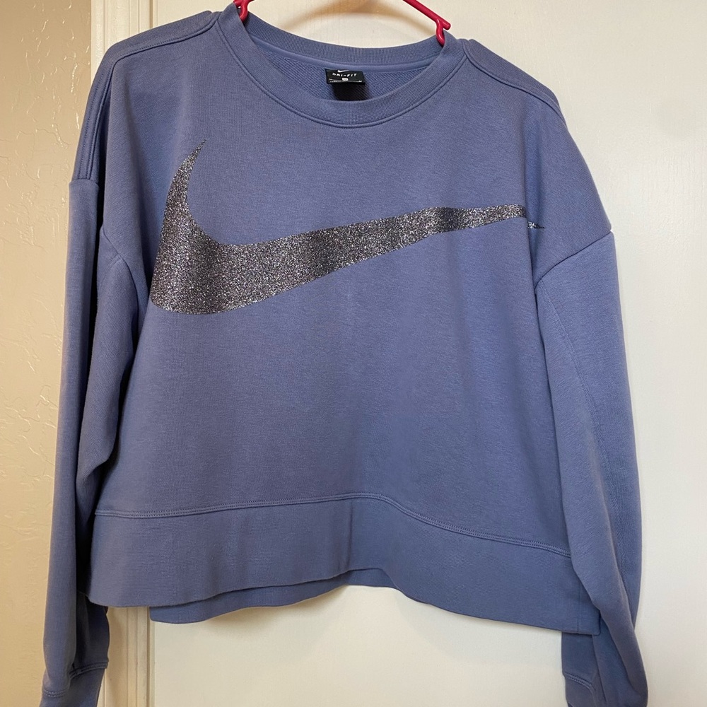 Nike half sweater with Nike glitter Nike swoosh
